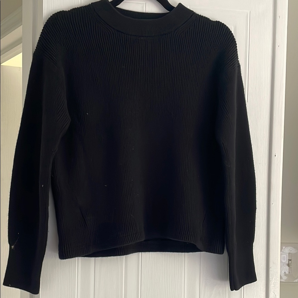 Lululemon Athletica Black Crew Neck Sweater